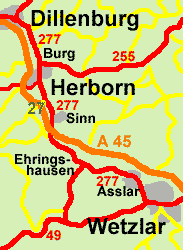 Skizze vom Anfahrtsweg